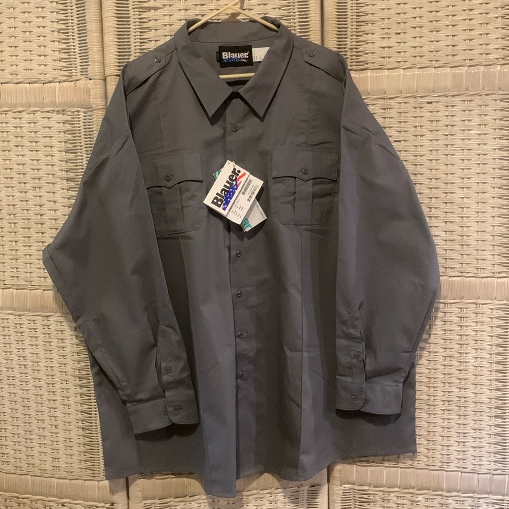 Blauer Streetgear Long Sleeve 3X Dry Grey Shirt Size 5XL 21-21.5 37 BNWT